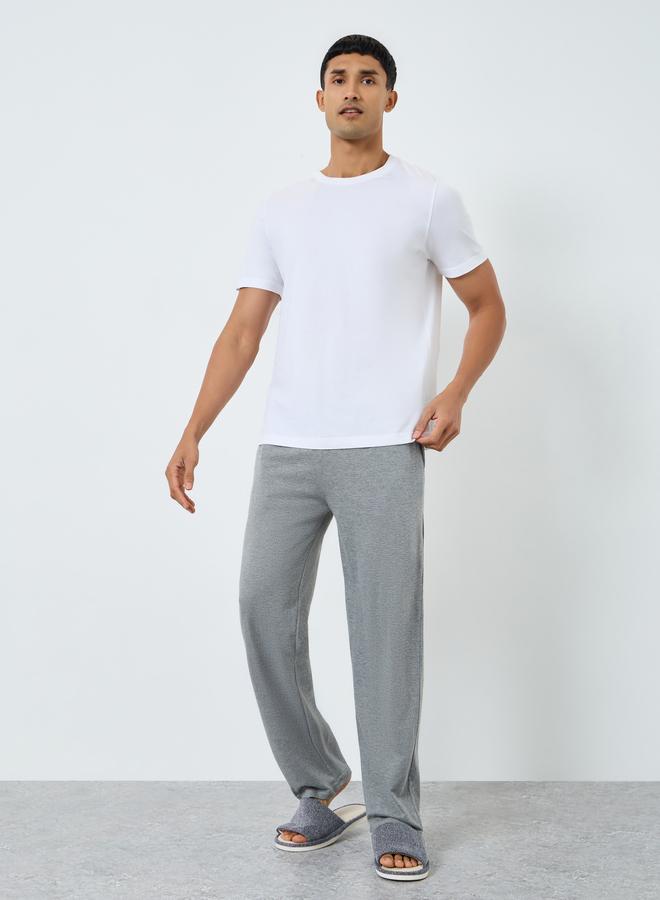 ستايلي طقم من 2 بنطال بيجاما قطن سادة - Image 3